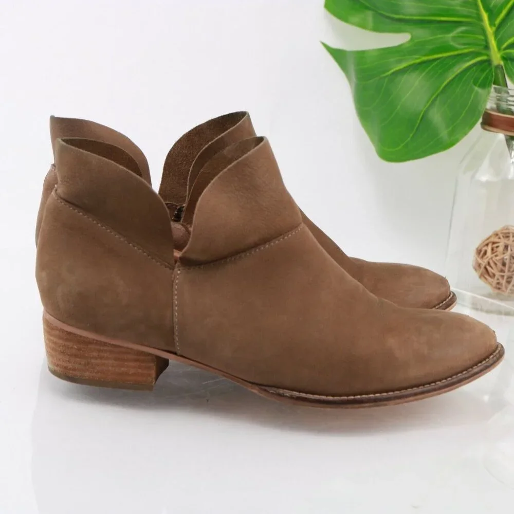 Seychelles Womens‎ Bait Boot Size 9.5 Brown Tan Suede Boho Western Bootie Comfy